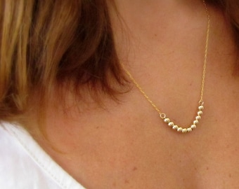 Layered necklace, Gold layered necklace, Gold bead necklace, Gold necklace dainty, Gold necklace, Simple necklace, Simple gold necklace