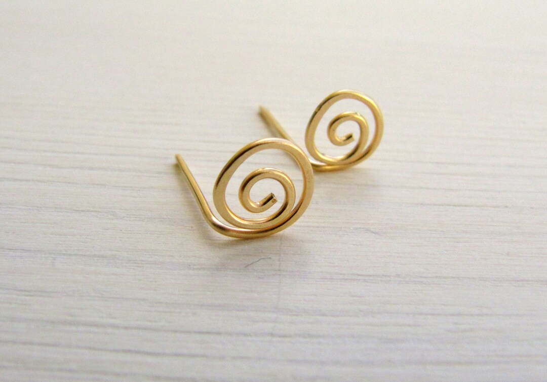 Gold Earrings, Post Earrings, Gold Stud Earrings, Simple Stud Earrings ...