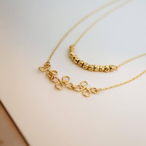 Layered necklace set, Gold filled necklaces, Dainty necklaces, Gold bead necklaces, Boho necklaces, Nugget Necklace, Ethnic necklace