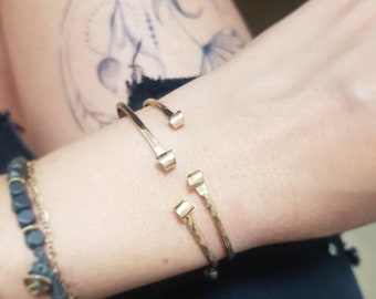 Gouden armband, gouden armband, zilveren armband, open manchet, open armband, armband voor vrouwen, goudgevulde armband, boho-armband
