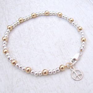 Friendship Bracelet, Gold Bracelet, Gold and Silver Bracelet, Silver ...