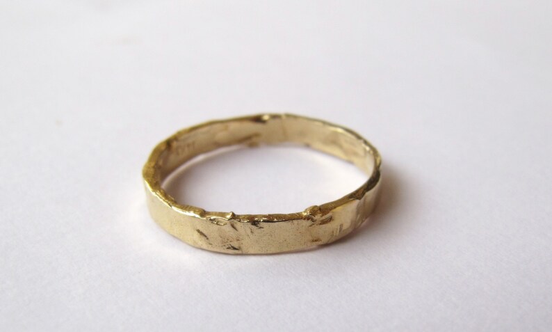 Wedding band women Stacked wedding ring Boho wedding band Wedding band men Gold wedding ring Rustic band solid 14k wedding band