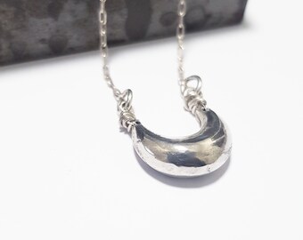 Layered necklace, Silver necklace, Moon necklace, Silver layered necklace, Unique silver necklace, Silver drop necklace, Boho Pendant, Charm