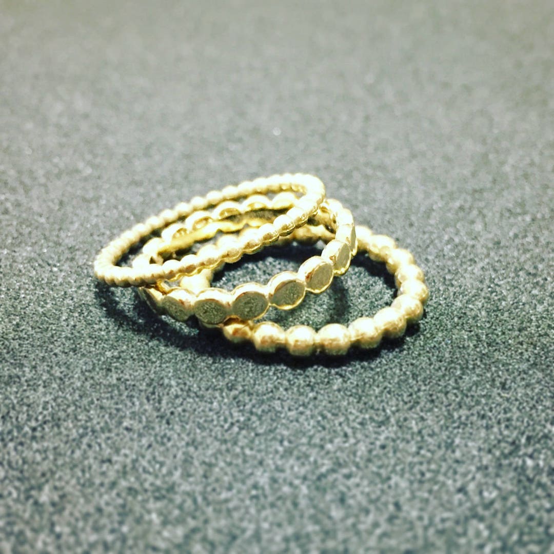 Stackable Real Gold Rings Gold Ring Set, Solid Gold Rings, Stacking Ring Set, Real Gold Rings ...