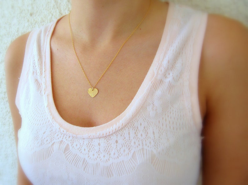 Heart necklace Simple necklace Minimalist necklace Gold filled necklace Gold necklace Dainty necklace Gold heart necklace Boho