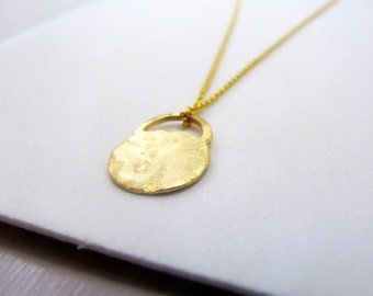 Solid gold necklace, Gold coin necklace, Yellow gold necklace, Dainty gold necklace, Gold disc necklace, Gold pendant necklace. Layered, 14k