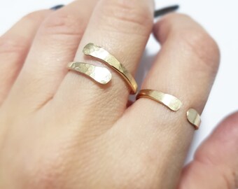 Rings for women, Gold ring for women, Open gold ring, Gold filled ring, Stacked gold ring, Boho ring, Simple gold ring, Hammered gold ring