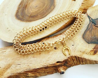 Conjunto de pulseras, Pulsera de plata, Pulsera de parejas, Pulseras para él y para ella, Pulsera de dijes de oro, Pulseras a juego, Pulsera de oro unisex