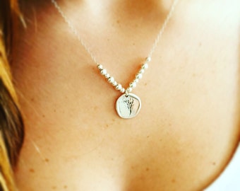 Layered necklace, Silver necklace, Silver layered necklace, Coin necklace, Disc necklace, Silver charm necklace, Silver disc necklace