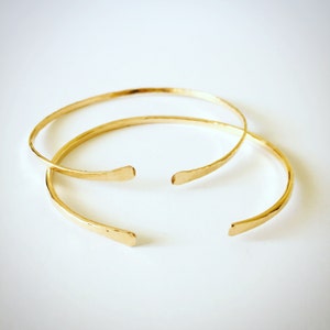 Gold bracelet set, Gold bangles, Gold bangle bracelets, Gold cuff bracelets, Open bangle bracelets, Gold filled bangle, Gold cuff, Open cuff image 1