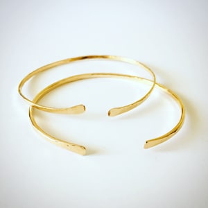 Gold bracelet set, Gold bangles, Gold bangle bracelets, Gold cuff bracelets, Open bangle bracelets, Gold filled bangle, Gold cuff, Open cuff image 1