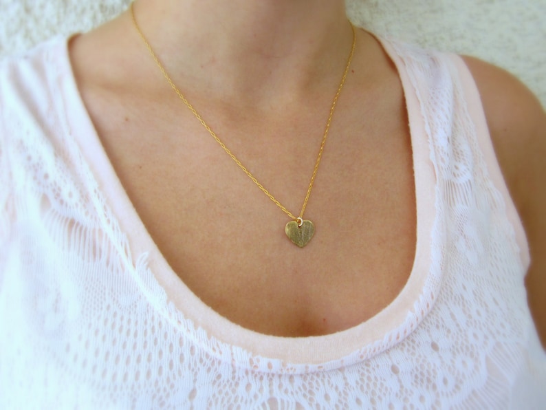 Heart necklace Simple necklace Minimalist necklace Gold filled necklace Gold necklace Dainty necklace Gold heart necklace Boho