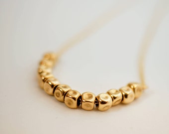 Dainty necklace, Gold necklace, Nuggets necklace, Simple necklace, Minimalist necklace, Dainty gold necklace, Dainty everyday necklace