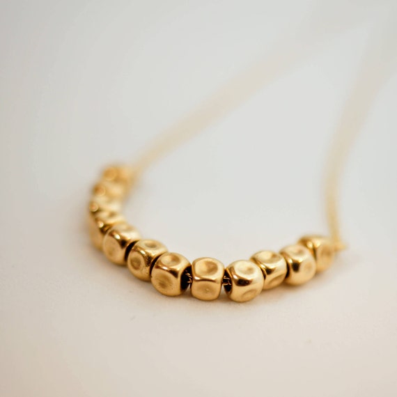 Dainty Necklace Gold Necklace Nuggets Necklace Simple Necklace