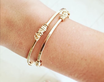 Gold bangles, Gold bracelets, Bangles set, layered bracelets, Stacked bangles, Boho bangles, Gold bangles set, Gold bracelet set, Hammered