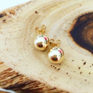 Ball stud earrings, Minimalist earrings, Gold stud earrings, Classic jewelry, Silver stud earrings, Small earrings, Gift for her