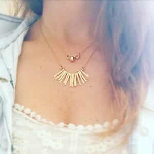 Gold necklace set, Layered necklaces, Gold necklaces, Gold statement necklaces, Fringe necklace, Layered necklace set, Gold Boho necklaces