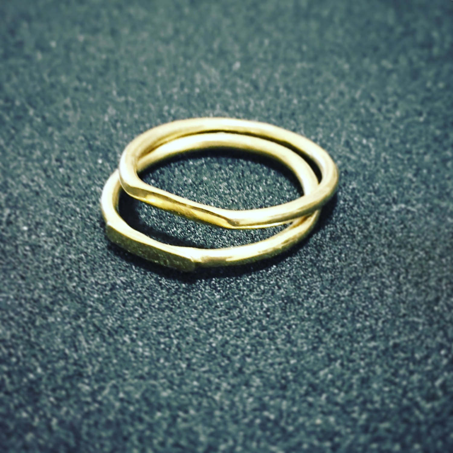 Wedding Bands Women Dainty Wedding Ring Minimalist Gold Etsy
