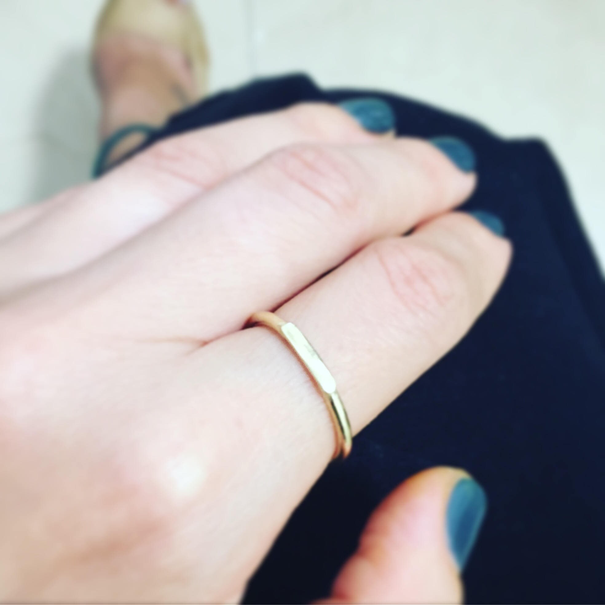 Wedding Bands Women Dainty Wedding Ring Minimalist Gold Etsy