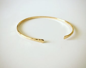 Gold bracelet, Gold cuff bracelet, Boho jewelry, BFF gift, Open bangle bracelet, Gift for wife, Gift under 50, Gold bangle, Shiny bracelet