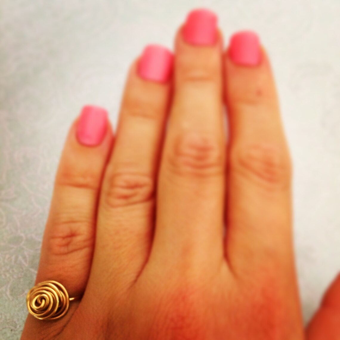 Gold ring Pinky ring Rings for women Rose ring Midi ring Etsy