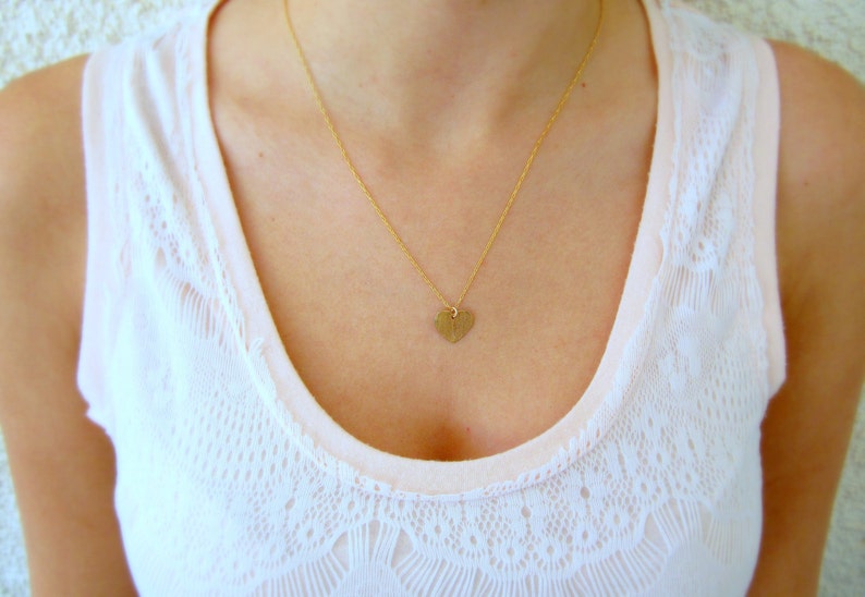 Heart necklace Simple necklace Minimalist necklace Gold filled necklace Gold necklace Dainty necklace Gold heart necklace Boho
