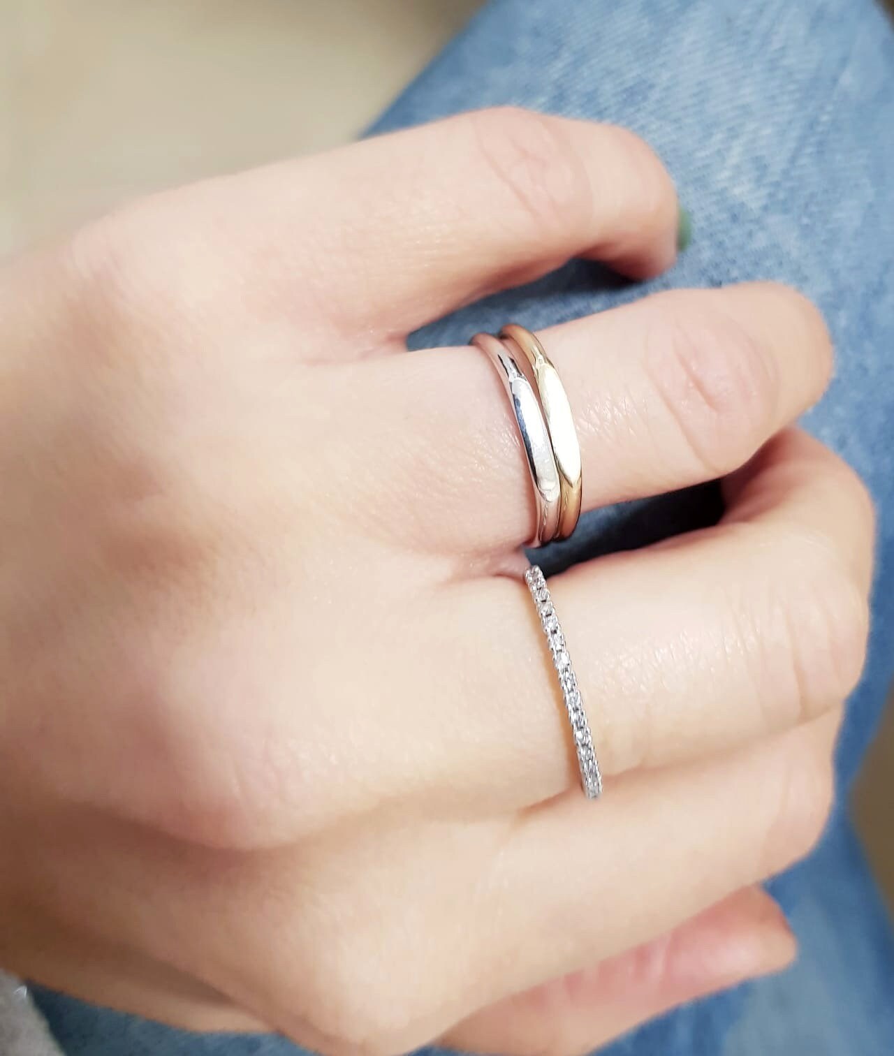 Wedding Bands Women Dainty Wedding Ring Minimalist Gold Etsy