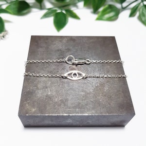 Zierliches Silberarmband, Evil eye Schmuck, Layered Silberarmband, Bettelarmband, Silberarmbänder für Frauen, Zierliches Armband, Schutz