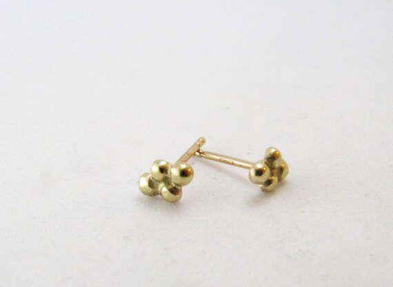 Etsy solid 2024 gold earrings