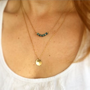 Necklace set, Layered necklaces, Boho necklaces, Gold necklaces, Gold necklace set, Layered necklace set, Disc necklaces, Crystal necklace