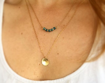 Collana A Strati Boho 2 Pezzi In Oro - Catene Pendenti Regolabili Per Donna, Gioiello Estivo Per Spiaggia E Feste