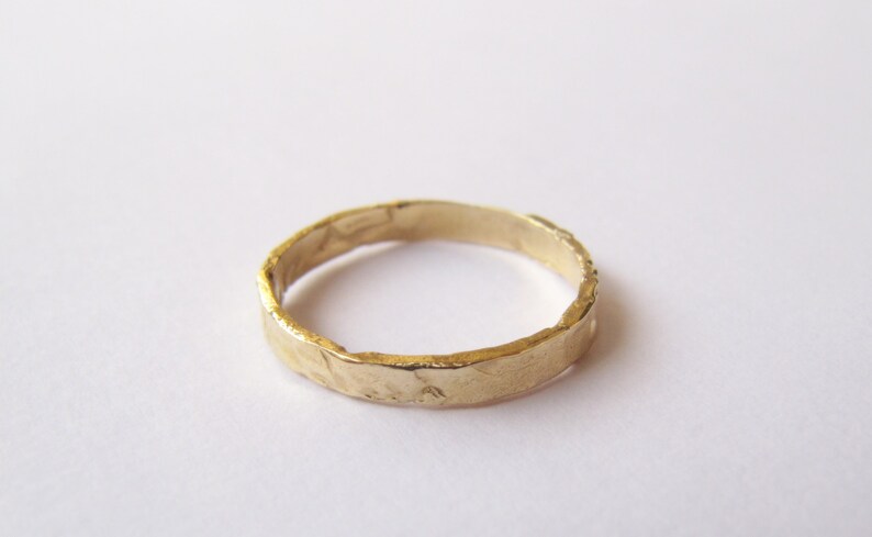 Wedding band women Stacked wedding ring Boho wedding band Wedding band men Gold wedding ring Rustic band solid 14k wedding band