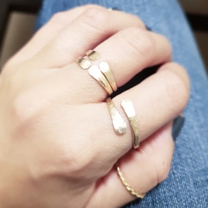 Gold ring, Gold ring for women, Ring for women, Gold filled ring, Statement ring, Gold stack ring, Open ring, Adjustable ring, hammered ring