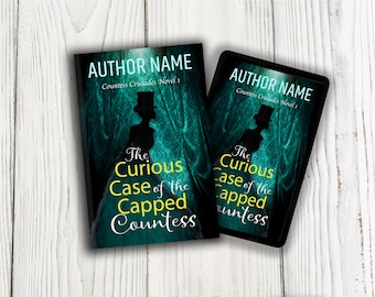 Portada prediseñada para libro de misterio histórico, diseño de mujer con sombrero de copa (Lista para KDP, descarga PNG)