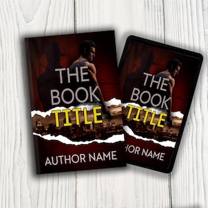 Premade Crime Thriller Book Cover, Suspense Chase Mafia ebook, Gritty City Torn Scene Digital Design, KDP Kindle Ready, NO AI Humanmade