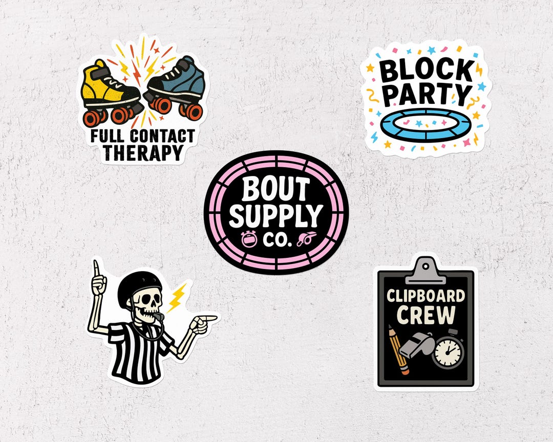 Refferee Stickers Roller Derby Matte Vinyl Stickers | Referee & NSO Decals - Etsy