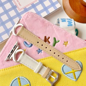 Handmade Elegant Leather Apple iWatch Strap Band for Women,for Series 40 41 42 44 45 49mm 1-10 & Ultra,Birthday/Christmas Gift for Her