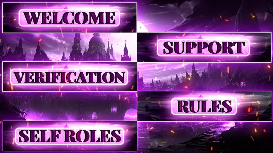Non-animated Discord Banners | Aesthetic | Welcome, Rules, Roles + More ...