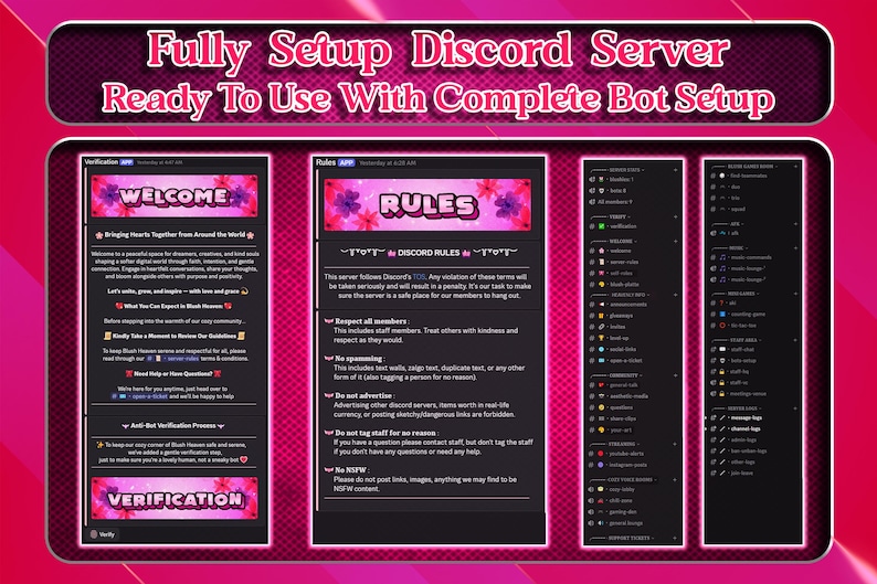 Blush Haven Discord Server: Ready-to-Use Community Hub image 1