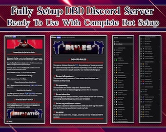 DBD Discord Server | Fully Set Up, Bots & Features