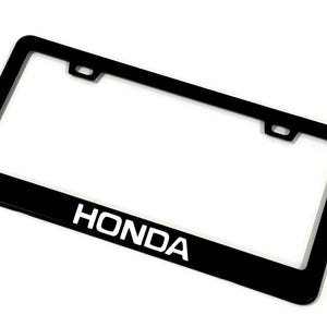 Honda License Plate Frame &quot;Black Stainless Steel&quot; Civic | Sport | Accord | Race