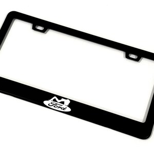 Ford License Plate Frame &quot;Black Stainless Steel&quot; Mustang | GT | Horse | Car Accessories