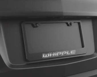 Whipple Supercharged Black Metal License Plate Frame Black Metal