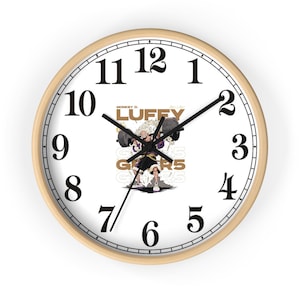 Anime-Inspired Wall Clock, Luffy Decor, Unique Gift for Fans, Cute Room Decor, Stylish Timepiece, Home Accessories