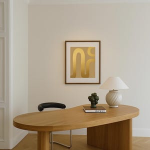 Screen print, 50x65, screen print poster, framed poster, including dark brown picture frame, handmade, timeless design