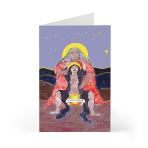 Nacimiento de Yeshúa/Jesús - Tarjetas de Navidad (7 uds)