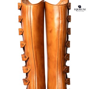 Full leg protection gaiters for polo and horseback riding