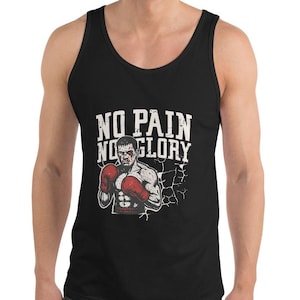 Motivational Gym Tank Top: No Pain No Glory - Fitness Apparel