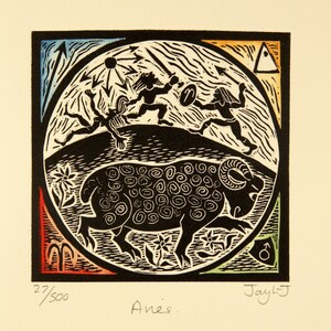 Tarjeta Aries Zodiac