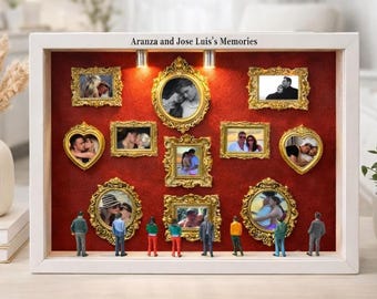 Personalized Family Photo Frame Mini Museum, DIY Mini Museum Frame